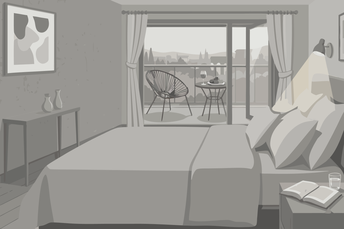 Chambre Lit King-Size - Accessible aux Personnes à Mobilité Réduite